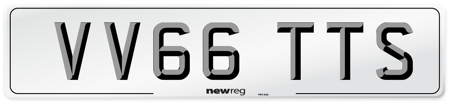 VV66 TTS Number Plate from New Reg